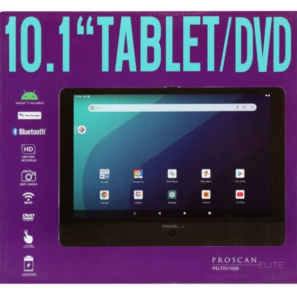Proscan 10.1" Tablet/DVD Player Combo + Bluetooth Headphones New In Box - Picture 2 of 5